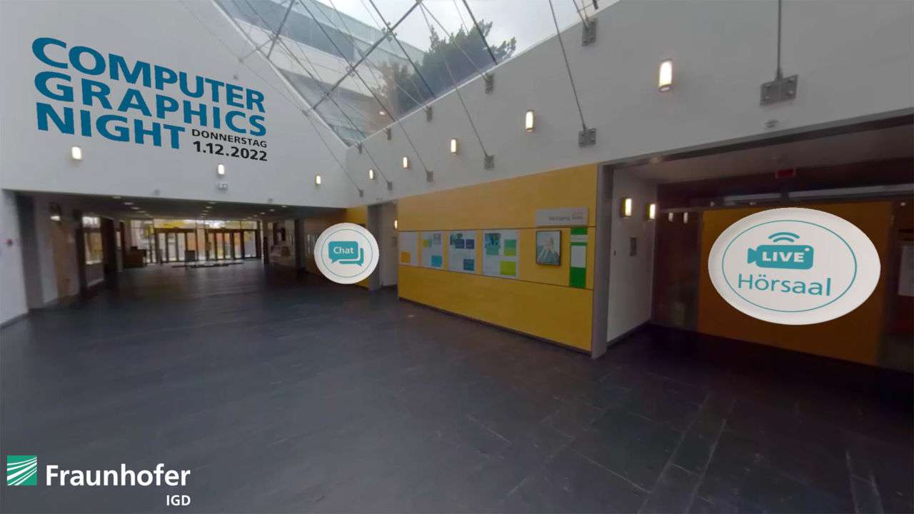 Screenshot Fraunhofer IGD Live-Event 360° Player